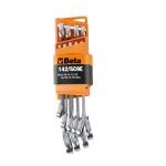 Beta 142/SC9E 9 Piece Metric Reversible Ratcheting Combination Spanner Wrench Set 8-19mm