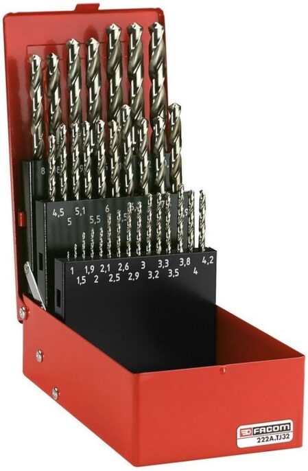 Facom 222A.TJ32 Ground Twist Drill Set 1.9 - 10.2mm