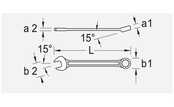 Gedore 7 Series Metric Combination Spanner Wrench 16mm - Image 2