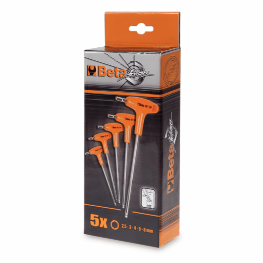 Beta 96T/S5P 5 Piece Metric T-Handled Hexagon Key Set 2.5-6mm