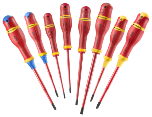 Facom ATB.J8TVE 8 Piece VDE Borneo Slim Mixed Head Screwdriver Set