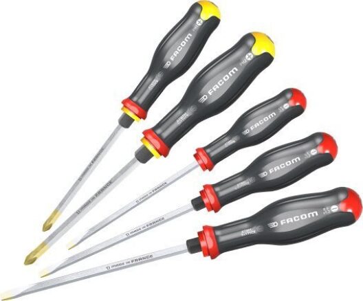Facom ATWCK.J5 5 Piece "Protwist Shock" Slotted & Phillips Screwdriver Set