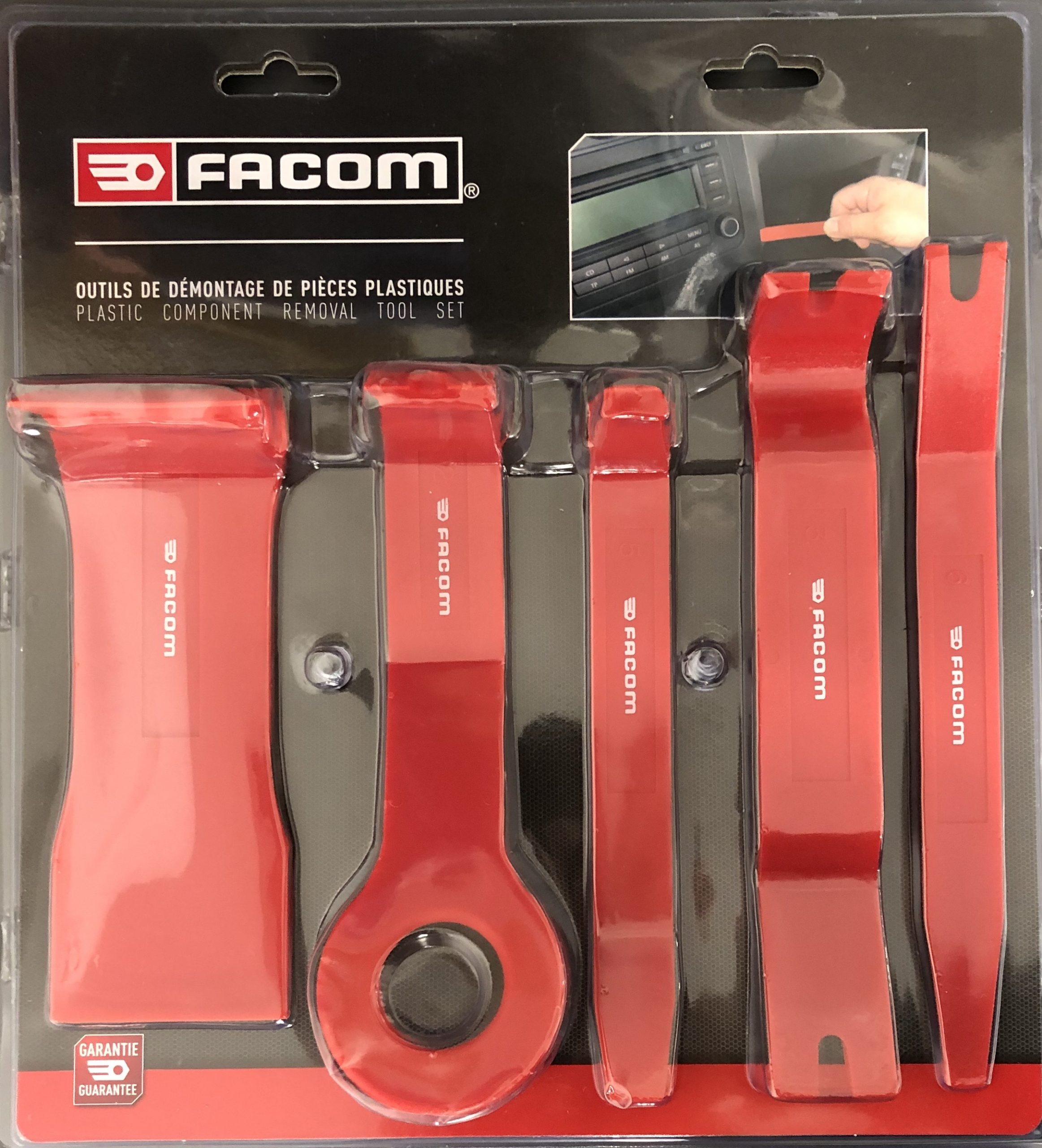 Facom CR.D5 5 Piece Plastic Trim and Upholstery Removal Tool Kit