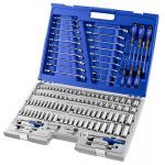 Expert by Facom E034835 126 Piece 1/4" &amp; 3/8" Drive Socket &amp; Accessories Set - Metric &amp; AF