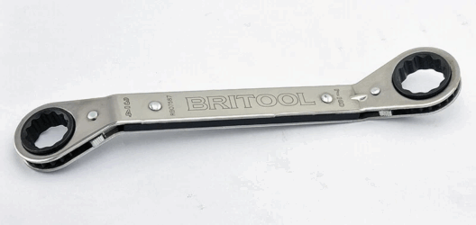 Britool Offset Double Ring End Ratchet Spanner 3/8 x 7/16" AF