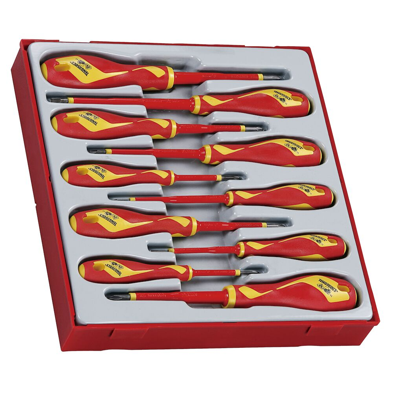 Teng TTDV910N 10 Piece Insulated Screwdriver Set In Toolbox Module Tray