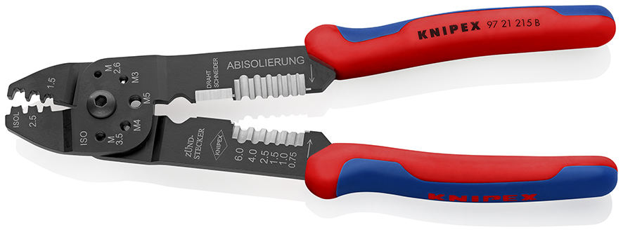 Knipex 97 21 215 Crimping Pliers for Insulated Terminals & Plug