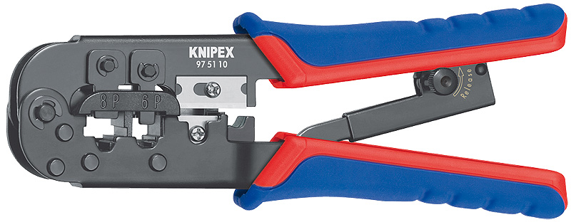 Knipex 97 51 10 Crimping Pliers RJ11/12 RJ45 Western Plugs PrimeTools