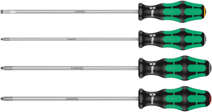 Wera 347736 Kraftform Plus 4 Piece Screwdriver Set - 200mm Long