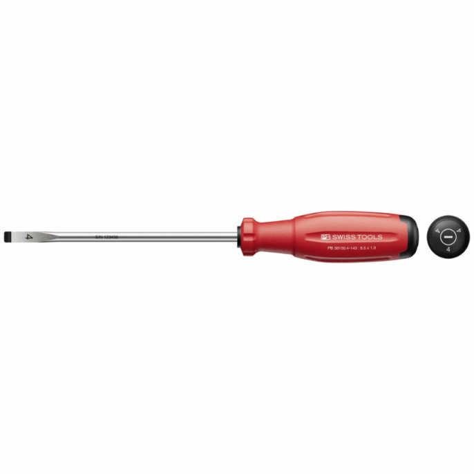 PB Swiss 38100 SwissGrip Evo Slotted Screwdriver 6.5x140mm