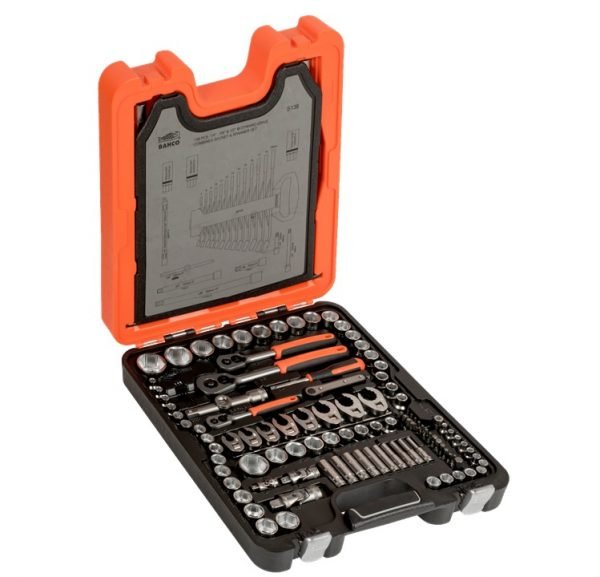Bahco S138 1/4″, 3/8″ & 1/2″ Drive 138 Piece Socket & Spanner Set