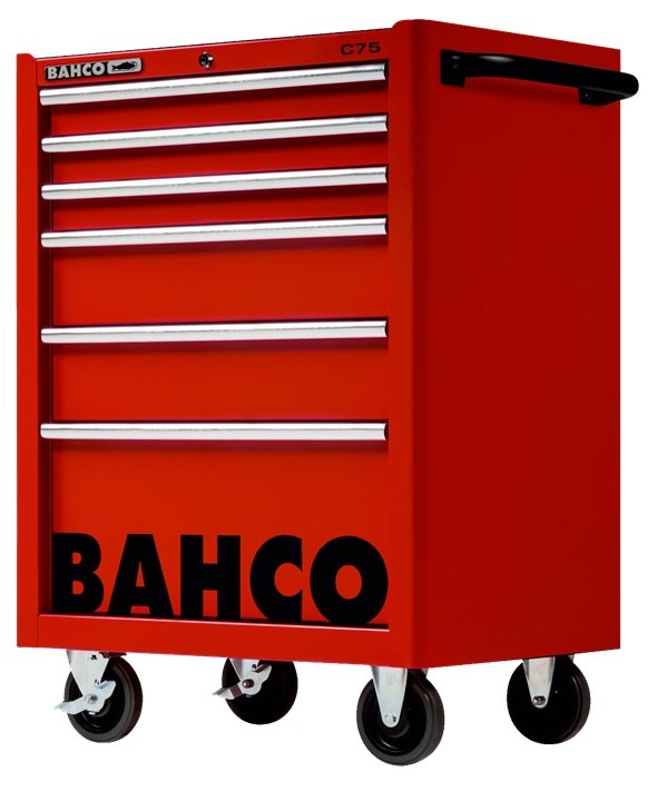 Bahco 1475K6RED C75 Classic 6 Drawer 26" Mobile Roller Cabinet Red