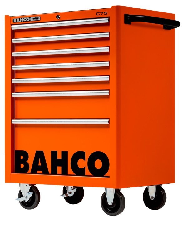 Bahco 1475K7 C75 Classic 7 Drawer 26″ Mobile Roller Cabinet Orange