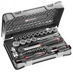 Facom RS.161-1 30 Piece 1/4" & 1/2" Drive 6 Point Metric Socket Set 5.5-27mm