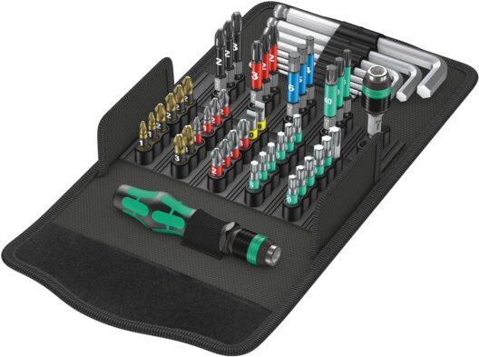 Wera 057460 Kraftform Kompakt 100 Screwdriver Bit Set With Hex Keys PZ/PH/SL/TX