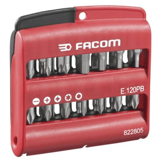 Facom E.120 28 Piece Slotted, Hexagon, Phillps, Pozi & Torx Screwdriver Bit Set