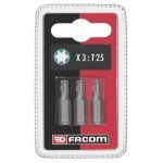 Facom EX115.J3 3 Piece 1/4" Drive Series 1 Torx Screwdriver Bits T15