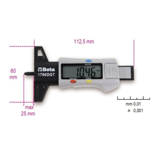 Beta 1706DGT Digital Tyre Depth Gauge