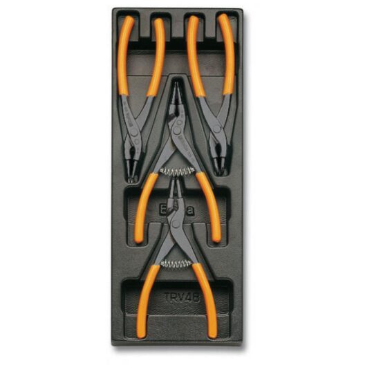 Beta T145 4 Piece Internal/External Circlip Plier Set in Plastic Module Tray