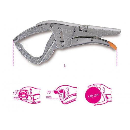 Beta 1051XL Large Capacity Double Adjustment Locking Pliers 270mm