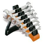 Beta 55/SP7 7 Piece Metric Double Open Ended Spanner Set With Plastic Storage Rack 6-19mm