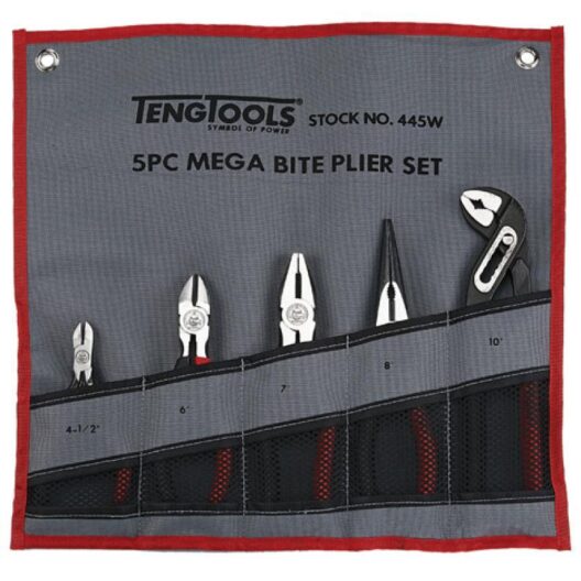 Teng 445W 5 Piece Mega Bite Plier Set