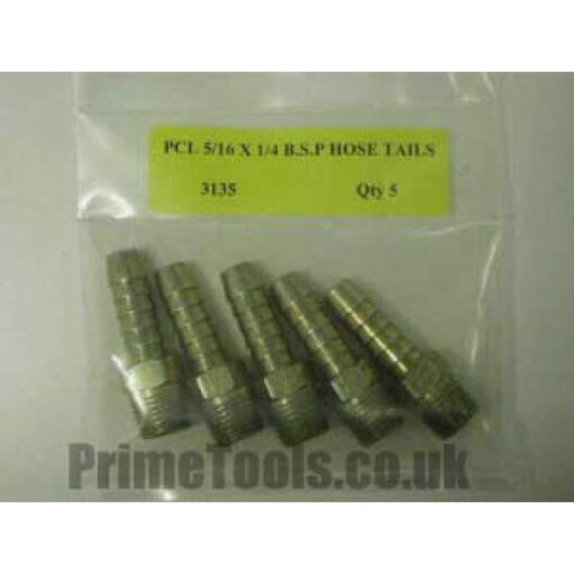 PCL 5/16" AIRLINE HOSE TAILS - 1/4" BSP MALE