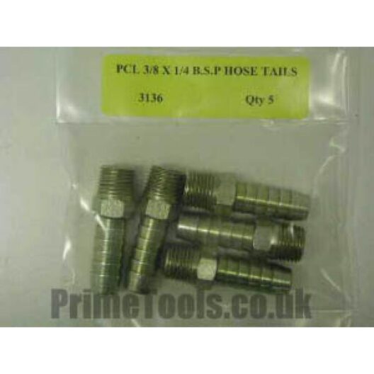 PCL 3/8" AIRLINE HOSE TAILS - 1/4" BSP MALE