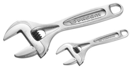 Facom 113AS.SET Thin Wide Opening Adjustable Wrench Set 6" &amp; 8"