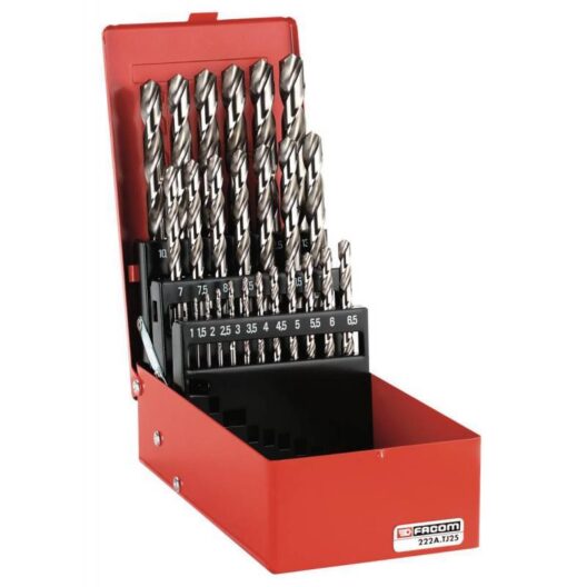 Facom 222A.TJ25 25 Piece HSS Ground Twist Drill Bit Set 1-13mm