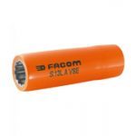 Facom S.18LAVSE 1/2" Drive Metric 1000V Insulated VDE Deep Bi-Hexagon (12-Point) Socket 18mm