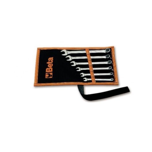 Beta 42MP/B9 9 Piece Bright Chrome Plated Combination Spanner Set In a Wallet 6-19mm