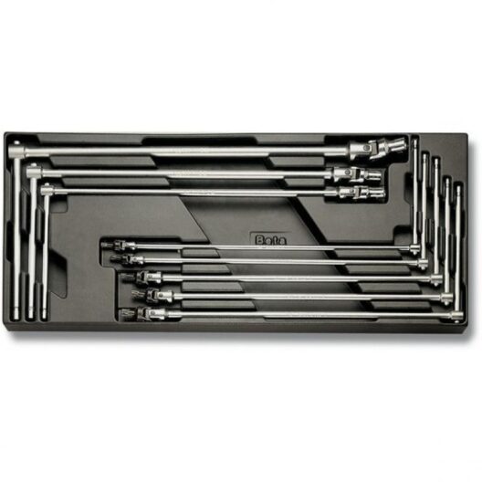 Beta T64 8 Piece T-Handled Male & Female Torx Socket Set With Swivel Ends E10-E14 / T25-T45