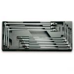 Beta T65 8 Piece Metric T-Handled Wrenches with Swivelling Hexagon Male Ends in Plastic Module Tray 3-10mm