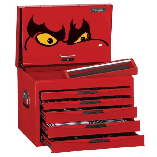Teng TC805NFX 8 Series 5 Drawer Top Box - Red
