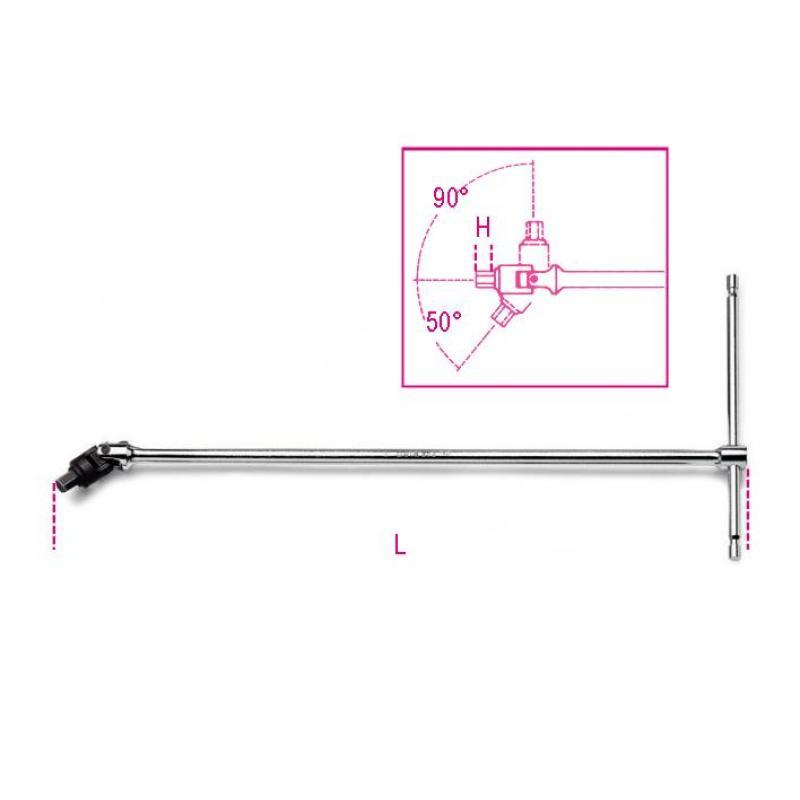 Beta “953 8” 8mm T – Handle Wrench with Swivelling Hexagon Male Ends