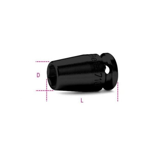 Beta 710 3/8" Drive Metric Hexagon (6 Point) Impact Socket 22mm
