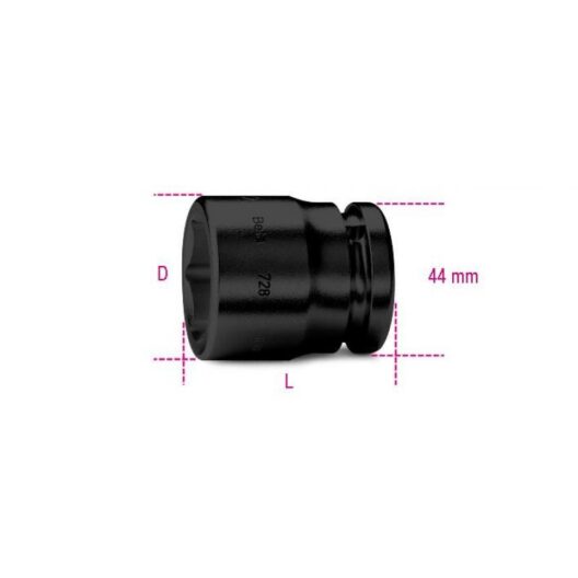 Beta 728 3/4" Drive Metric Hexagon (6 Point) Impact Socket 50mm