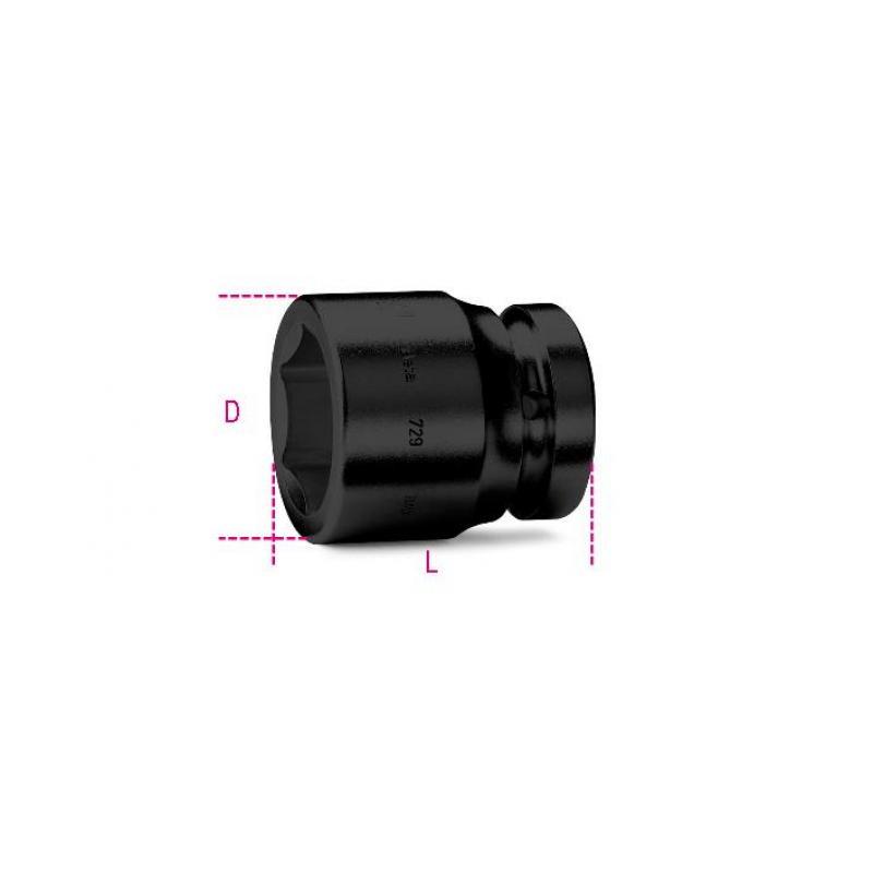 Beta 729 1″ Drive Metric Hexagon (6 Point) Impact Socket 75mm