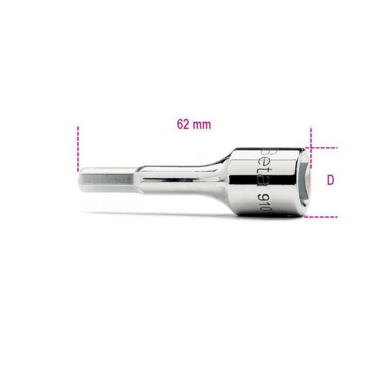 Beta 910ME 3/8″ Drive Metric Hexagon Screwdriver Bit Socket 6mm