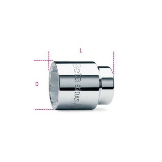 Beta 920AS 1/2" Drive Imperial Bi Hexagon (12 Point) Socket 5/8" AF