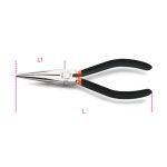 BETA 1009 EXTRA-LONG KNURLED NOSE PLIERS WITH PVC-COATED HANDLES 160mm