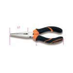 Beta "1162BM" Extra Long Flat Knurled Nose Pliers - 200mm Long