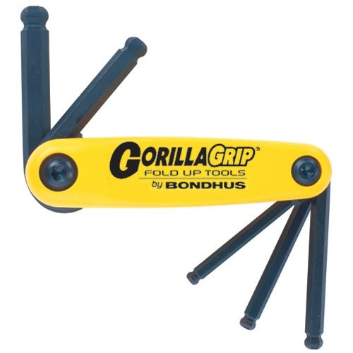 Bondhus BF5 5 Piece Fold Up Ball End Hexagon Key Set 3/16-3/8" AF