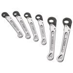Facom 70A.JN6 6 Piece Ratchet Flare Nut Wrench Set 8-19mm