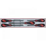 Teng TTXMDTN 5 Piece Pound Through Screwdriver Set Slotted & Phillips In Tool Box Tray