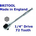 Britool Hallmark (England) SRLFT 1/4" Drive 72 Tooth Ratchet- 146mm Long