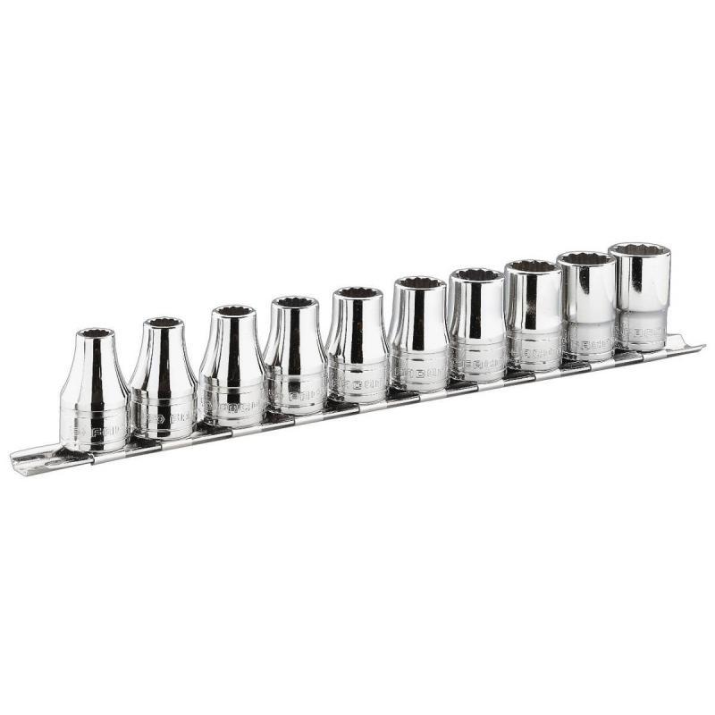 Facom J.40E 3/8″ Drive Bi Hexagon (12 Point) Socket Set On Rail 7-16mm