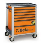 BETA C24SA/7 MOBILE ROLLER CABINET WITH 7 DRAWERS WITH ANTI-TILT SYSTEM ORANGE