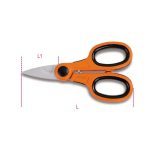 BETA 1128BCX ELECTRICAN'S SCISSORS WITH CABLE CUTTING &amp; CRIMPING FEATURES 155mm